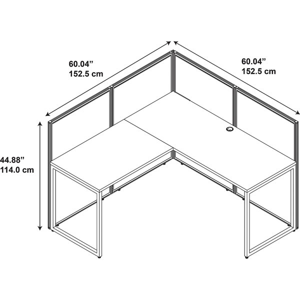Bush Business Furniture Easy Office LShape Desk Office Suite Wayfair